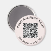 Zakelijke QR-code Roze Promotie Magneet (Voorkant / Achterkant)