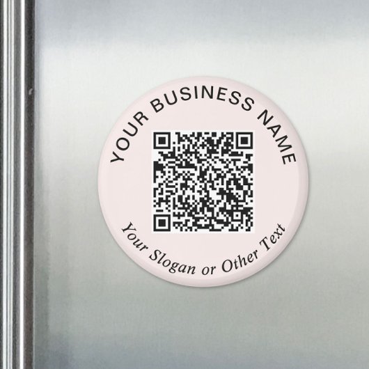 Zakelijke QR-code Roze Promotie Magneet