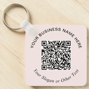 Zakelijke QR-code Roze Promotie Sleutelhanger
