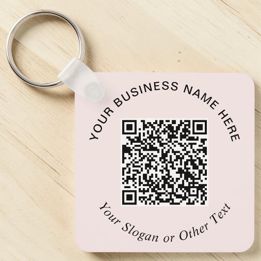 Zakelijke QR-code Roze Promotie Sleutelhanger