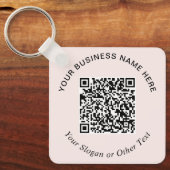 Zakelijke QR-code Roze Promotie Sleutelhanger (Voorkant)