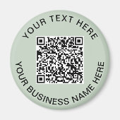Zakelijke QR-code Sage Green Promotie Magneet (Voorkant)
