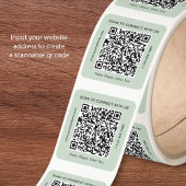 Zakelijke QR-code Sage Groen Vierkante Sticker