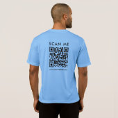 Zakelijke QR-code Scan Me Mannen dubbelzijdig afdr T-shirt (Achterkant volledig)