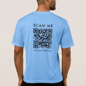 Zakelijke QR-code Scan Me Mannen dubbelzijdig afdr T-shirt (Achterkant)