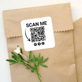 Zakelijke QR-code Scan me Vierkante Sticker