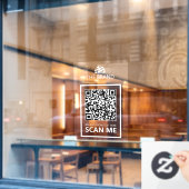 Zakelijke QR-code Scan mij Raamsticker (Cafe Raam)