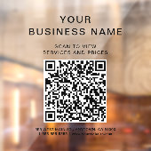 Zakelijke QR-code scannen om te verbinden Raamsticker (Vel 2)