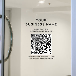 Zakelijke QR-code scannen om te verbinden Raamsticker