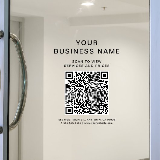 Zakelijke QR-code scannen om te verbinden Raamsticker