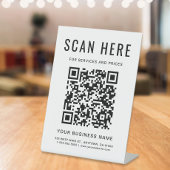 Zakelijke QR-code tafelmodel Reclamebord Met Voetstuk