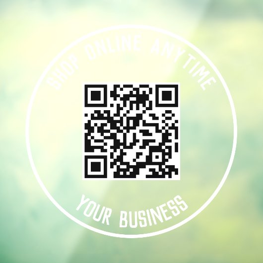 Zakelijke QR-code venstersticker - Winkel altijd o Raamsticker (Vel 3)