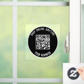Zakelijke QR-code venstersticker - Winkel altijd Raamsticker (Huis)