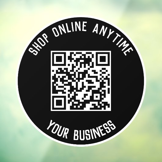 Zakelijke QR-code venstersticker - Winkel altijd Raamsticker (Vel 3)