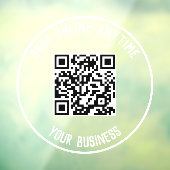 Zakelijke QR-code vensterstickers - Winkel altijd Raamsticker (Vel 3)