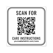 Zakelijke QR-code verzorgingsinstructies website Zelfinktende Stempel (Design)
