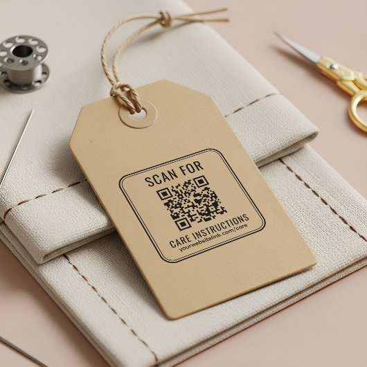 Zakelijke QR-code verzorgingsinstructies website Zelfinktende Stempel