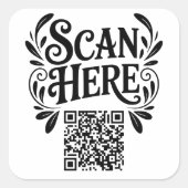 Zakelijke QR-code Vierkante Sticker (Voorkant)