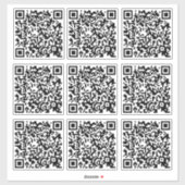 Zakelijke QR-code Vinyl Stickers op maat (Vel)