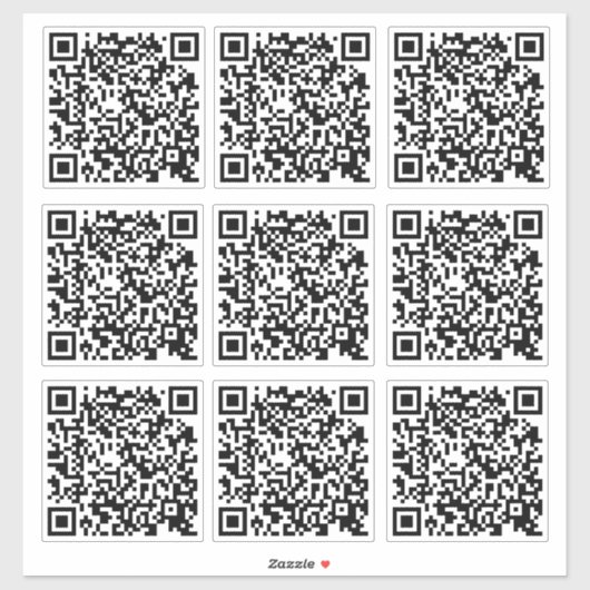 Zakelijke QR-code Vinyl Stickers op maat (Vel)