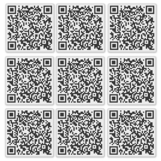Zakelijke QR-code Vinyl Stickers op maat (Voorkant)