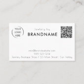 Zakelijke QR-code visitekaartjes met eigen logo (Achterkant)