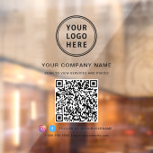 Zakelijke QR-code voor logo op sociale media Raamsticker (Vel 2)
