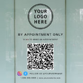 Zakelijke QR-code voor logo op sociale media Raamsticker
