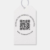 Zakelijke QR-code voor product ingrediëntenlijst Cadeaulabel (Voorkant)