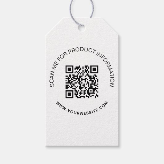Zakelijke QR-code voor product ingrediëntenlijst Cadeaulabel (Voorkant)