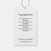 Zakelijke QR-code voor product ingrediëntenlijst Cadeaulabel (Achterkant)