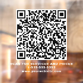 Zakelijke QR-code wit Raamsticker (Vel 2)