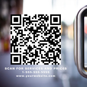 Zakelijke QR-code wit Raamsticker