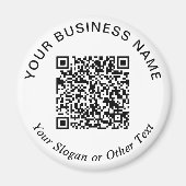 Zakelijke QR-code Witte Promotie Magneet (Voorkant)