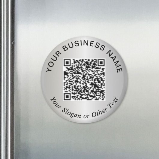 Zakelijke QR-code Zilver Promotie Magneet