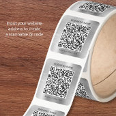 Zakelijke QR-code Zilver Vierkante Sticker