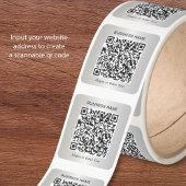 Zakelijke QR-code Zilver Vierkante Sticker