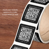 Zakelijke QR-code Zwart Vierkante Sticker