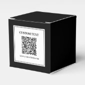 Zakelijke QR-code | Zwart & Wit Bedankdoosjes (Voorkant Zijde)