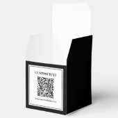 Zakelijke QR-code | Zwart & Wit Bedankdoosjes (Geopend)