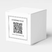 Zakelijke QR-code | Zwart & Wit Bedankdoosjes (Voorkant Zijde)