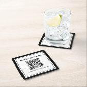 Zakelijke QR-code | Zwart & Wit Kartonnen Onderzetters (Insitu)