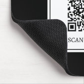 Zakelijke QR-code | Zwart & Wit Muismat (Hoek)
