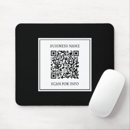 Zakelijke QR-code | Zwart & Wit Muismat
