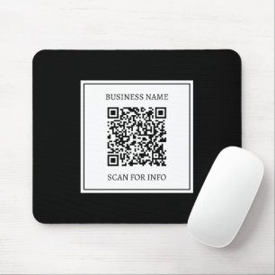 Zakelijke QR-code   Zwart & Wit Muismat