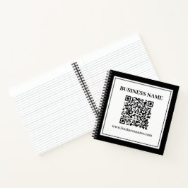 Zakelijke QR-code | Zwart & Wit Notitieboek