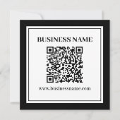 Zakelijke QR-code | Zwart & Wit Notitiekaartje (Voorkant)