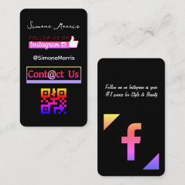Zakelijke QR-codekaart voor sociale media Visitekaartje