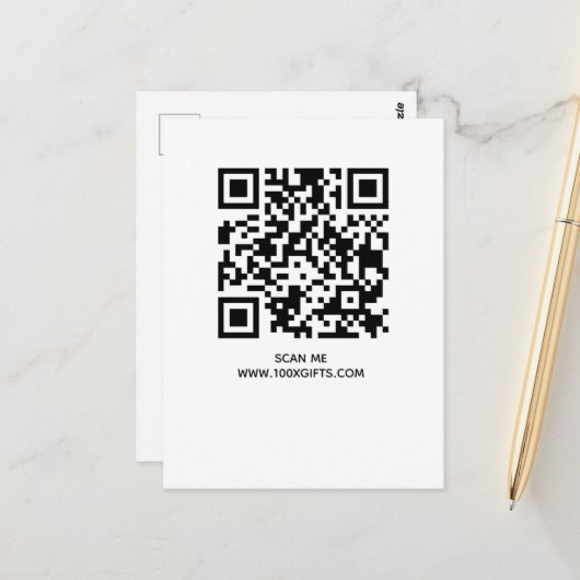 ZAKELIJKE QR-CODETEKEN - GEBRUIK GRATIS GENERATOR BRIEFKAART (Voorkant / Achterkant in situ)