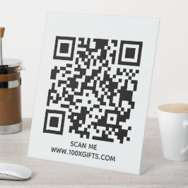 ZAKELIJKE QR-CODETEKEN - GRATIS GENERATOR GEBRUIKE RECLAMEBORD MET VOETSTUK